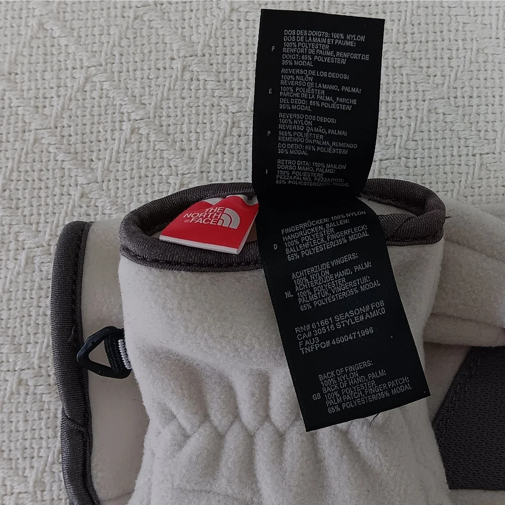The North Face Women's Denali Winter Thermal Gloves White Pache Gray XS/TP